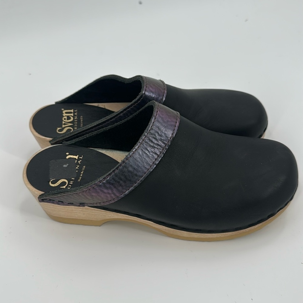 Sven Original‎ Clogs Black with Metallic Trim 9.5